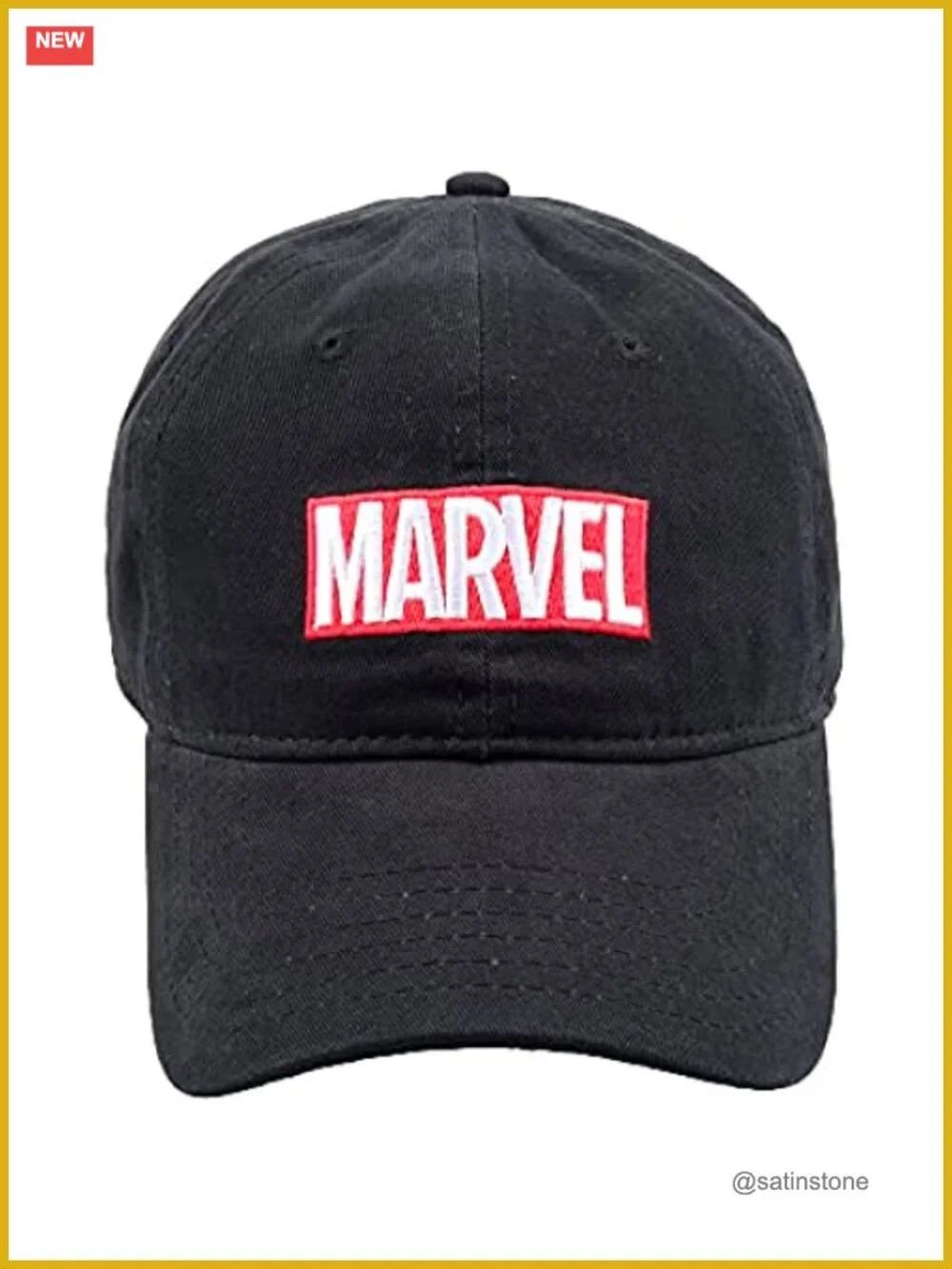 Marvel Logo Cotton Adjustable Dad Hat, One Size